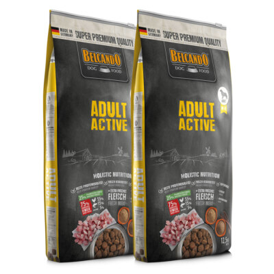 2 x 12,5 kg Belcando Adult Active Trockenfutter Hundefutter Sparpaket Hund