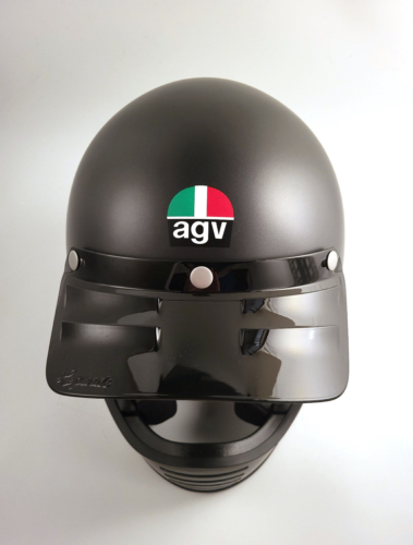 AGV X101 FULL MOTORCYCLE HELMET SIZE L MATTE BLACK DARK GREY - NEW VINTAGE STYLE - Picture 3 of 9