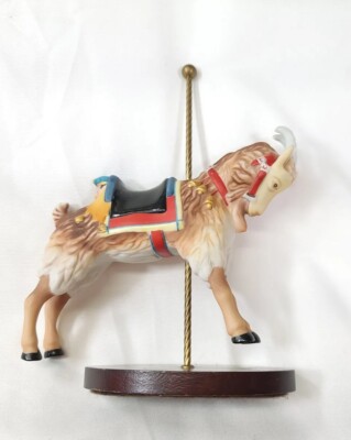 VTG Franklin Mint The Treasury Of Carousel Art Goat Animal By William Manns 1988