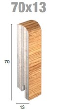 Zoccolino Battiscopa in legno multistrato impiallacciato in essenza BC 70x13mm