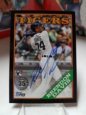 2023 Topps Baseball Series 2 1988 Topps Auto Black #88BA-BDA Brendon Davis