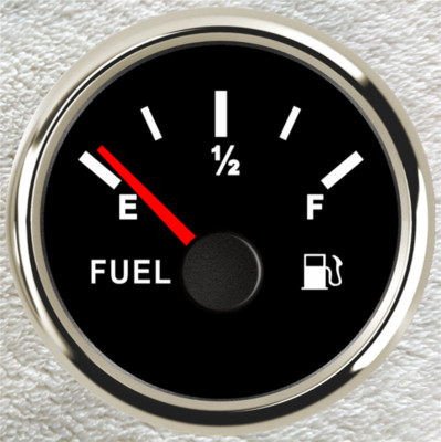 52mm 73-10 ohms Fuel Level Gauge Universal Fuel Tank Level for Car Boat Red LED