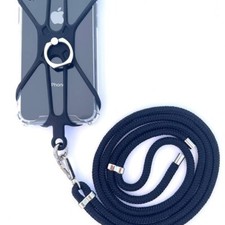 Phone Holder Lanyard Silicon Holder Phone Strap - BLACK