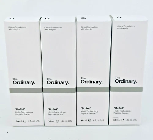 The Ordinary Buffet Multi Technology Peptide Serum Fragrance Free 1 oz Lot of 4