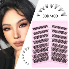 160 Clusters Eye Lashes Individual False Eyelashes Segmented Lash D Curl Natural