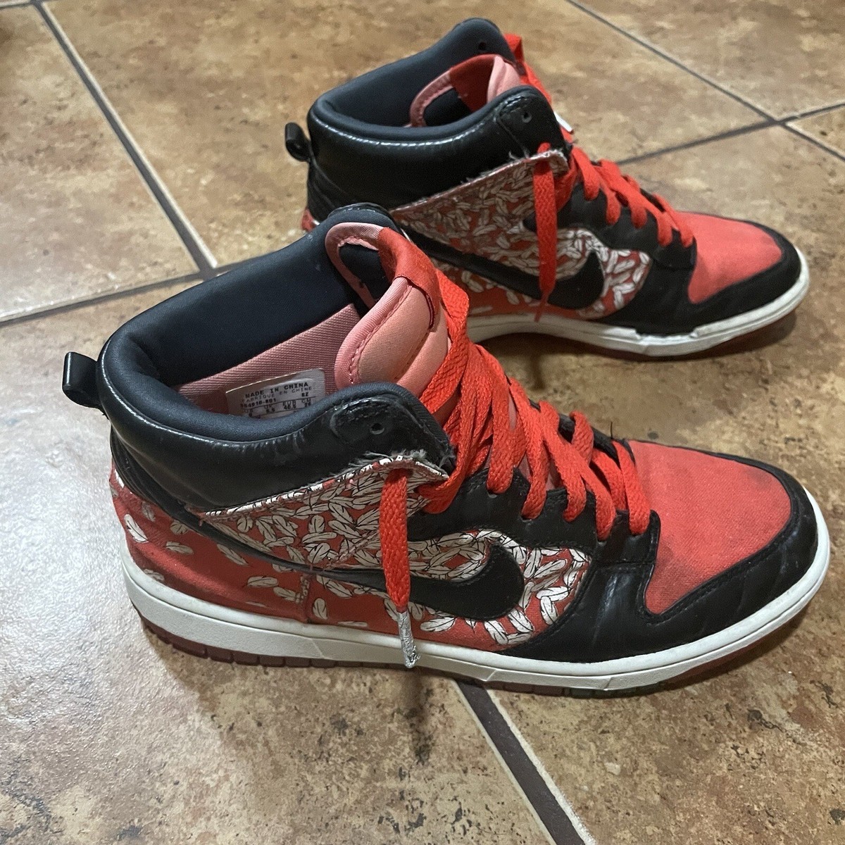 Nike Paule Marrot Dunk Womens 9 High Skinny 'Aurore - Feathers