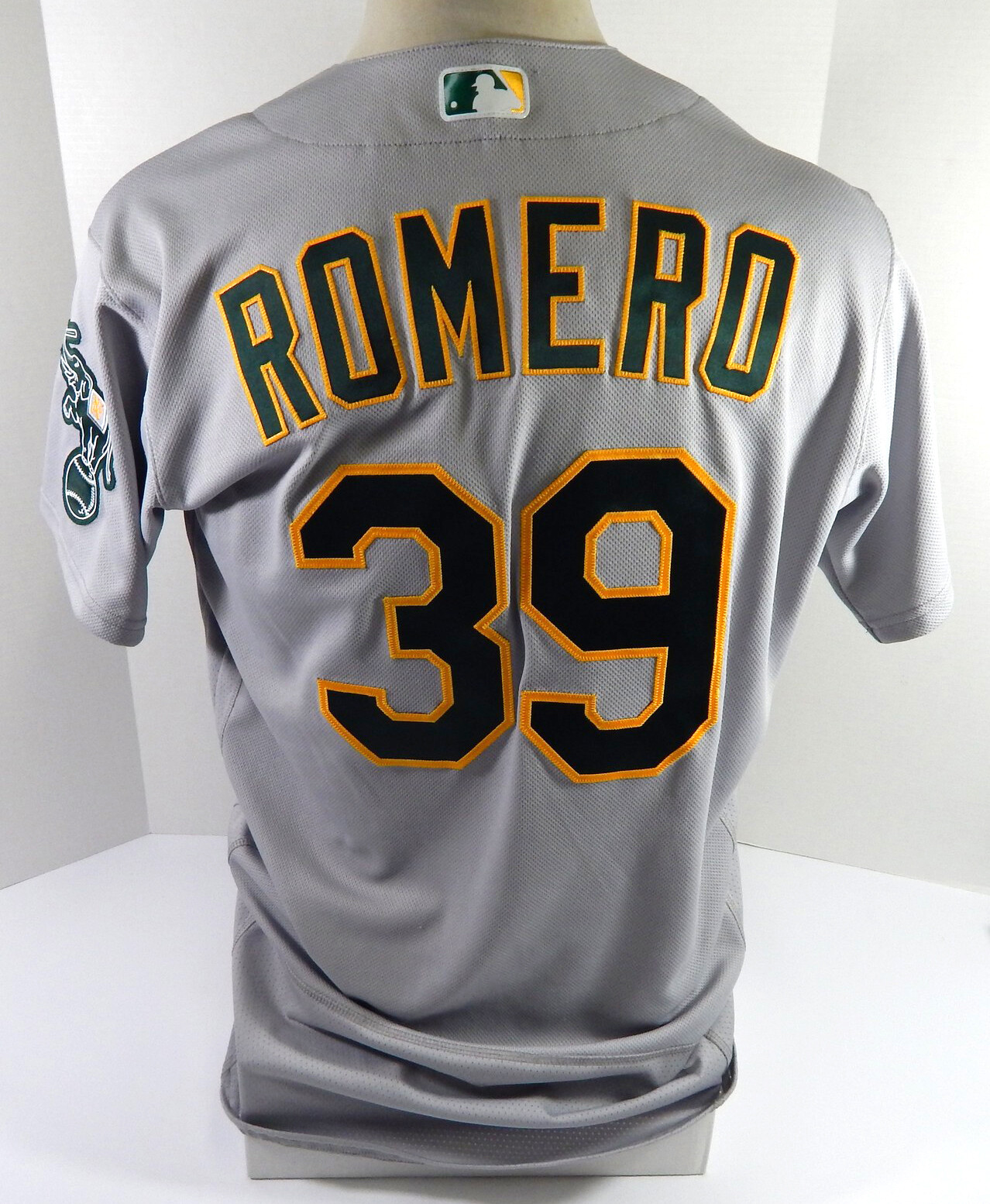 2022 Oakland A's Athletics Miguel Romero #39 Game Issued Grey Jersey 44C DP48078