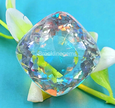 Lab Grown 70 Ct Certified Bi-Color Mystic Topaz Cushion Cut Loose Gemstone 4JKH
