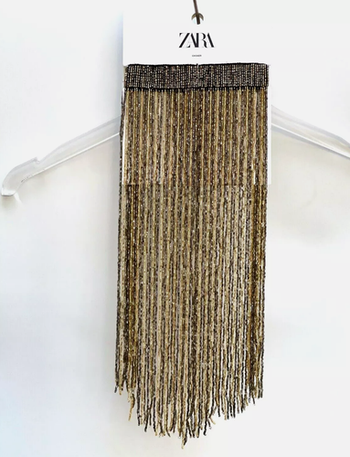 ZARA SS24 FRINGED LONG BEAD CHOKER NECKLACE LIMITED EDITION REF 4340 223