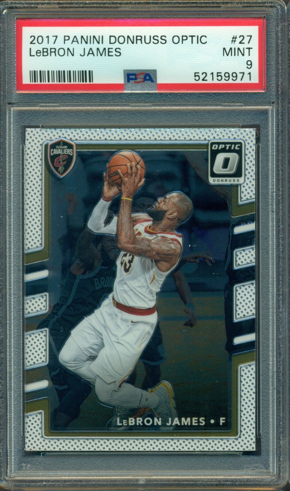 2017-18 PANINI DONRUSS OPTIC LEBRON JAMES #27 PSA 9