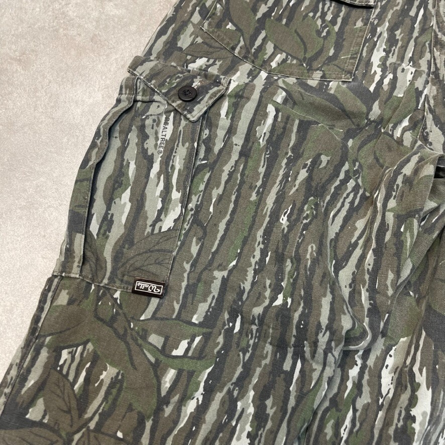 Real Tree Camo Cargo Trousers Mens Vintage Army Hunting Trousers, Green, 36" image 7