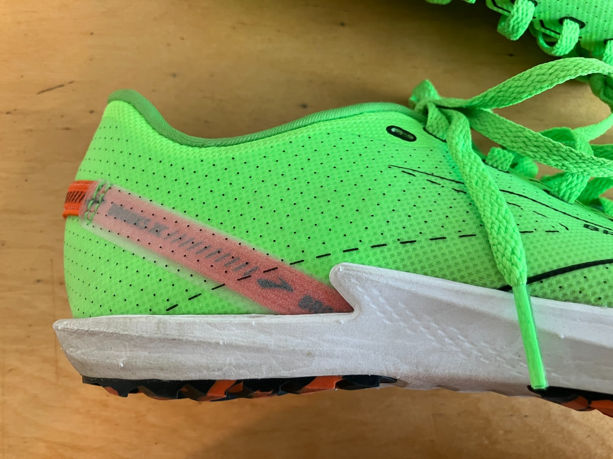 Brooks Draft XC Spikes Neon Green Cross County Running Shoes 