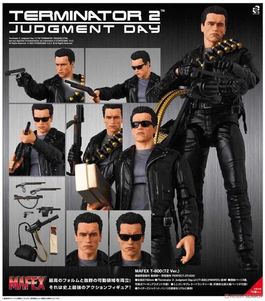 Terminator 2 T-800 T2 Ver Mafex Action Figure Medicom Toy NOVEMBER