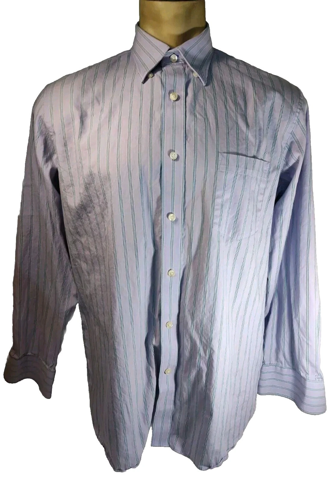 Black Brown 1826 Striped Dress Shirts for Men