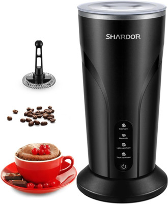 SHARDOR Elektrischer Milchaufschäumer und Dampfgarer mit Warmfunktion, 4 in 1 MF0801 