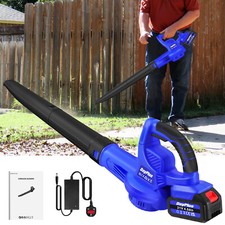 HEAVY DUTY 4000W ELECTRIC GARDEN LEAF GRASS SNOW BLOWER HOOVER VACUUM + BATTERY