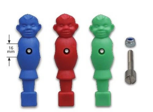 MARKENLOS Komplettset Kicker Figuren 16 mm Tischfußball Leonhart