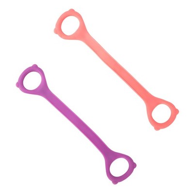 2pcs Figure 8 Fitness Keep Resistance Band, Elastic Rope Stretch pink, purple 