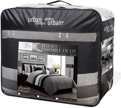 Luxor 7-Piece King Comforter Set by  - Elegant Grey Design