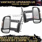 LONG ARM, HEATED, ELECTRIC FULL DOOR MIRRORS, 1 PAIR FOR FIAT DUCATO, 2006-ON,