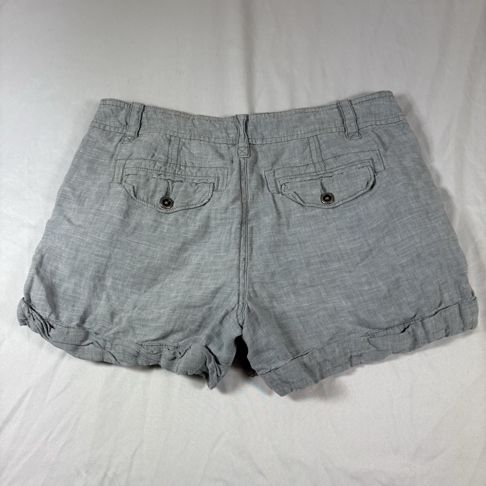 Ann Taylor Loft Gray Chambray Button Pockets 100%… - image 3