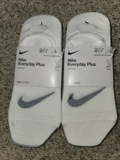 New NIKE White Everyday Plus Footie Socks!(6 Pairs) Dri Fit - Wmn 6-10 / Men 6-8