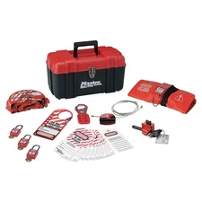 MASTER LOCK 1457V410KA Portable Lockout Kit,Filled,Valve,23 3WPA8