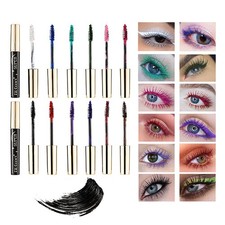 Colored Mascara Sets - 12 Waterproof Colors, Pink, Purple, Blue, White, Black...