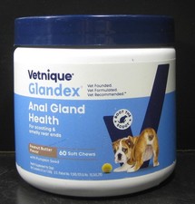 GLANDEX ANAL GLAND Support Chews For All Dogs 60 Soft Chews Peanut Butter Flavor