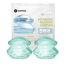 Cupping Therapy Sets M Size, 2 Cups Silicone Massage Cups Vacuum Suction Cu...