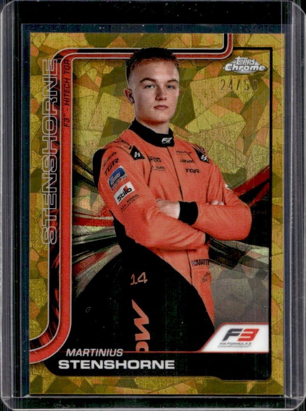 2025 Topps Chrome Sapphire F1 Martinius Stenshorne Gold Refractor F3 Driver #/50