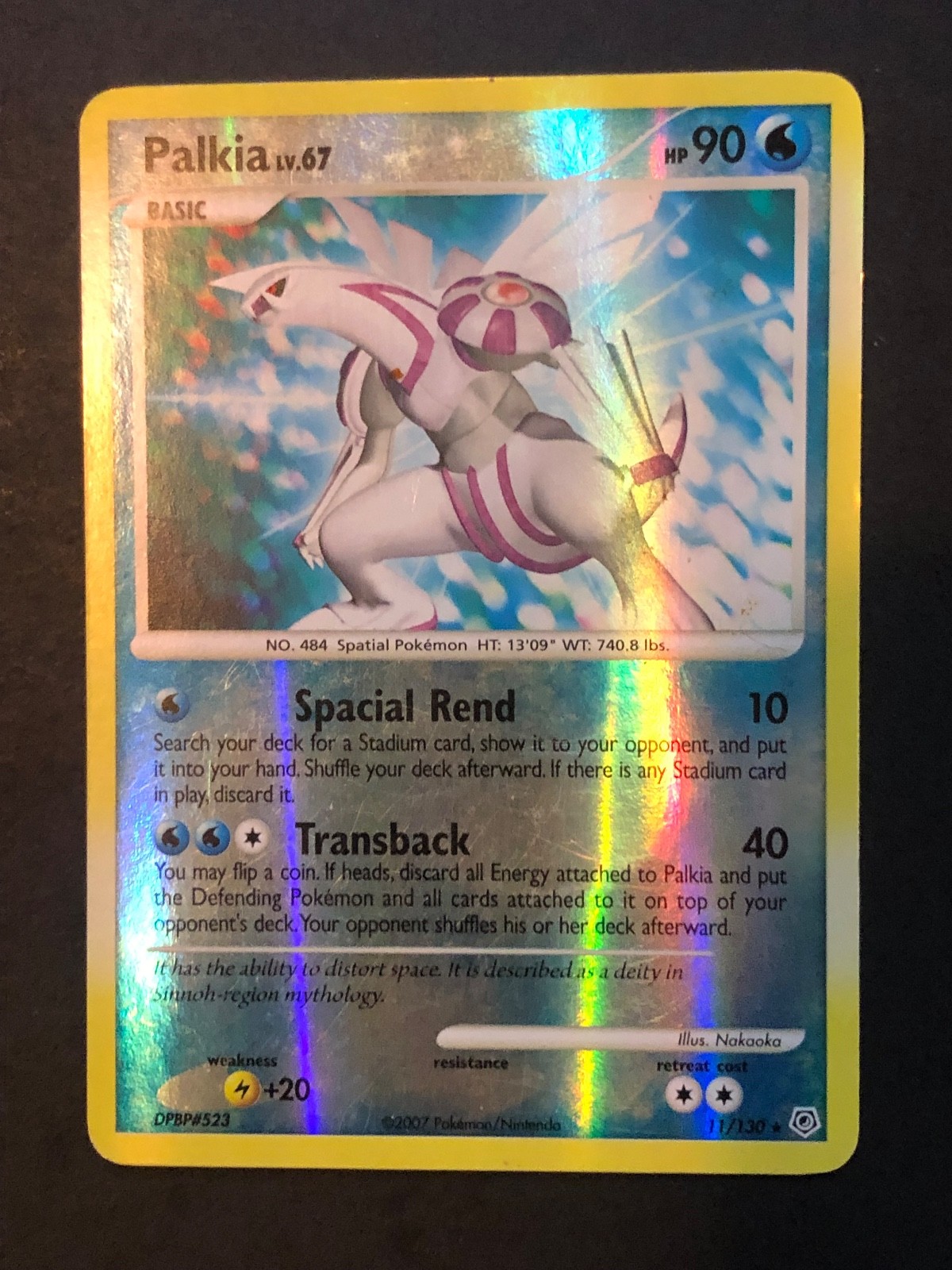 Palkia LV.67 11/130 LP Pokemon TCG Diamond & Pearl Reverse Holo