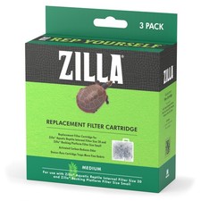 Zilla Replacement Filter Cartridges Medium, 3 Count  Pack of 1 Grey