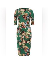 Alice + Olivia Delora Mockneck Floral Bodycon Midi Dress in size 4 NWT $350