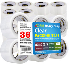 Clear Packing Tape Heavy Duty Refill Rolls Sealing Great for Packing Box Shippin