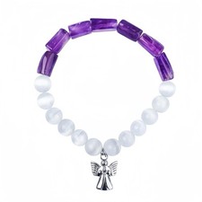 Unique Sympathy Bracelets - Sympathy Gift for Loss of Loved Ones, Natural Amethy