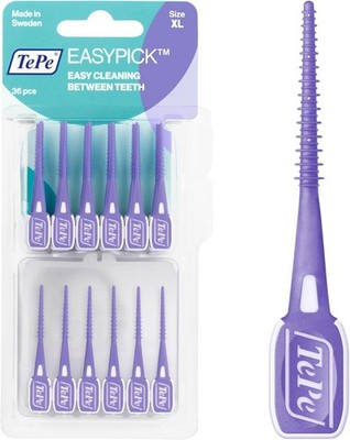 TePe Easypick lila extra große Plektren & Reiseetui - 1 Packung mit 36 Plektren