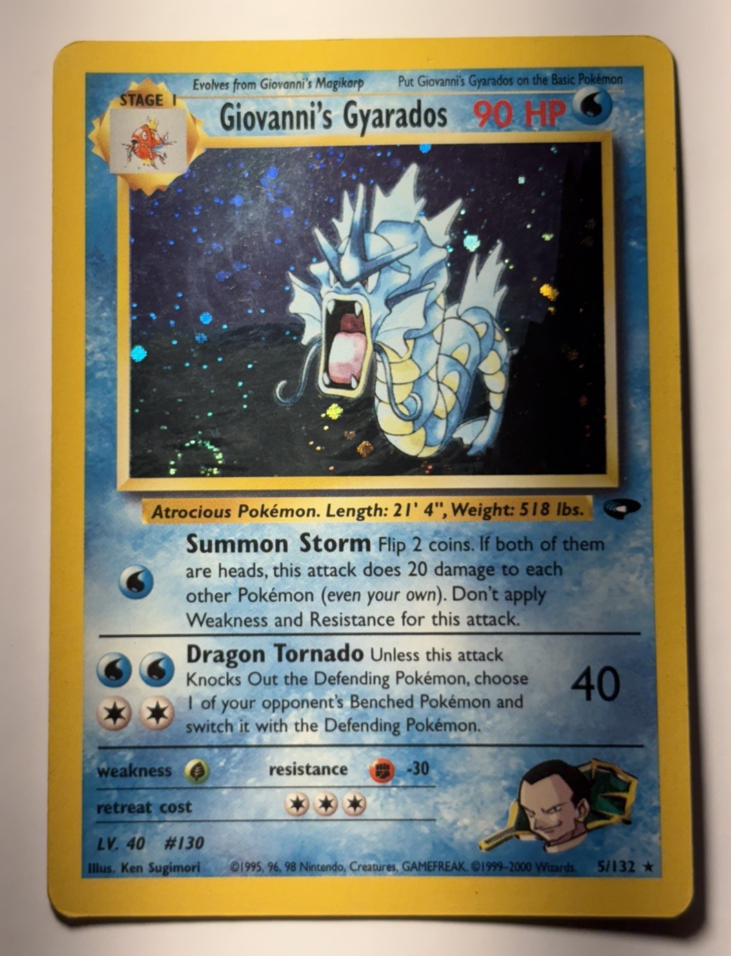 Pokemon TCG Giovanni's Gyarados 5/132 Gym Challenge Holo NM 