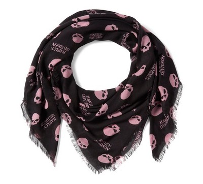 Harley-Davidson Halstuch Willie G Pink Skull Schwarz