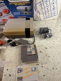 VTG Nintendo NES Power Set System Complete CIB Box Inserts Controller Pad WORKS