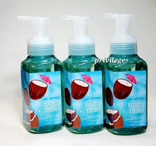 BATH & BODY WORKS "Paradise Coconut" GENTLE & CLEAN FOAMING HAND SOAP (Pack 3)