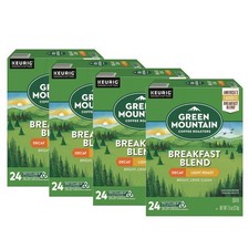 Green Mountain Coffee 7522CT Coffee K-Cups - Breakfast Blend Decaf 96/CT New