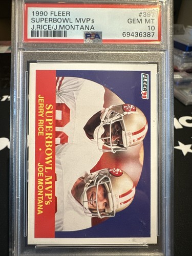 1990 Fleer - Super Bowl MVPs - Joe Montana, Jerry Rice #397 PSA 10 Gem Mint