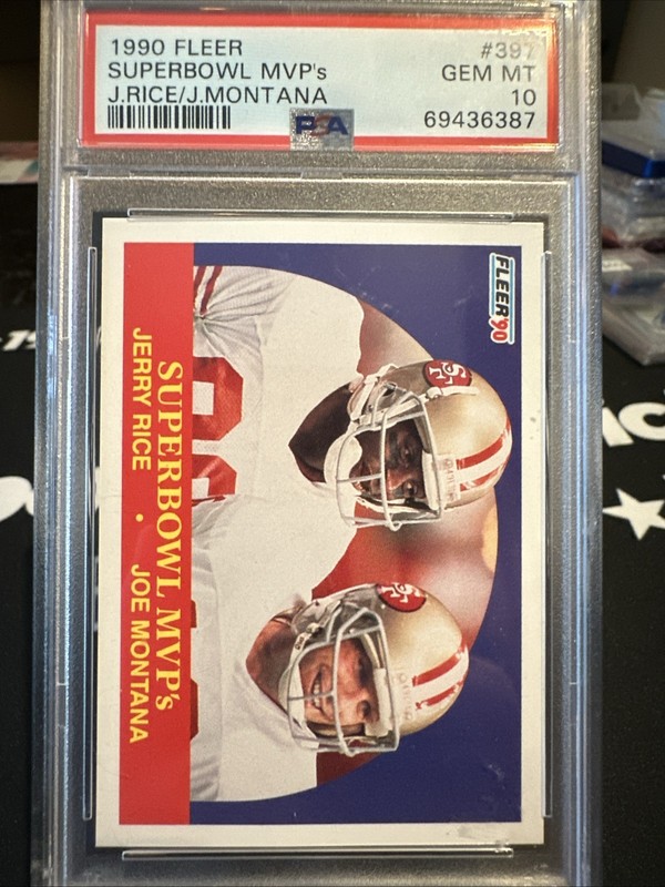1990 Fleer - Super Bowl MVPs - Joe Montana, Jerry Rice #397 PSA 10 Gem Mint