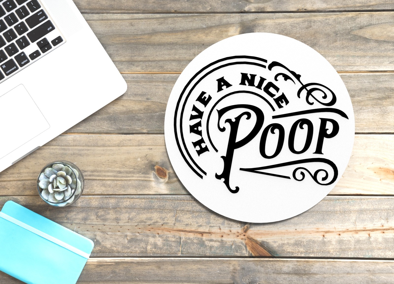 Nice Poop Bathroom Sign – Funny Humor Wall Decor for Home and Office