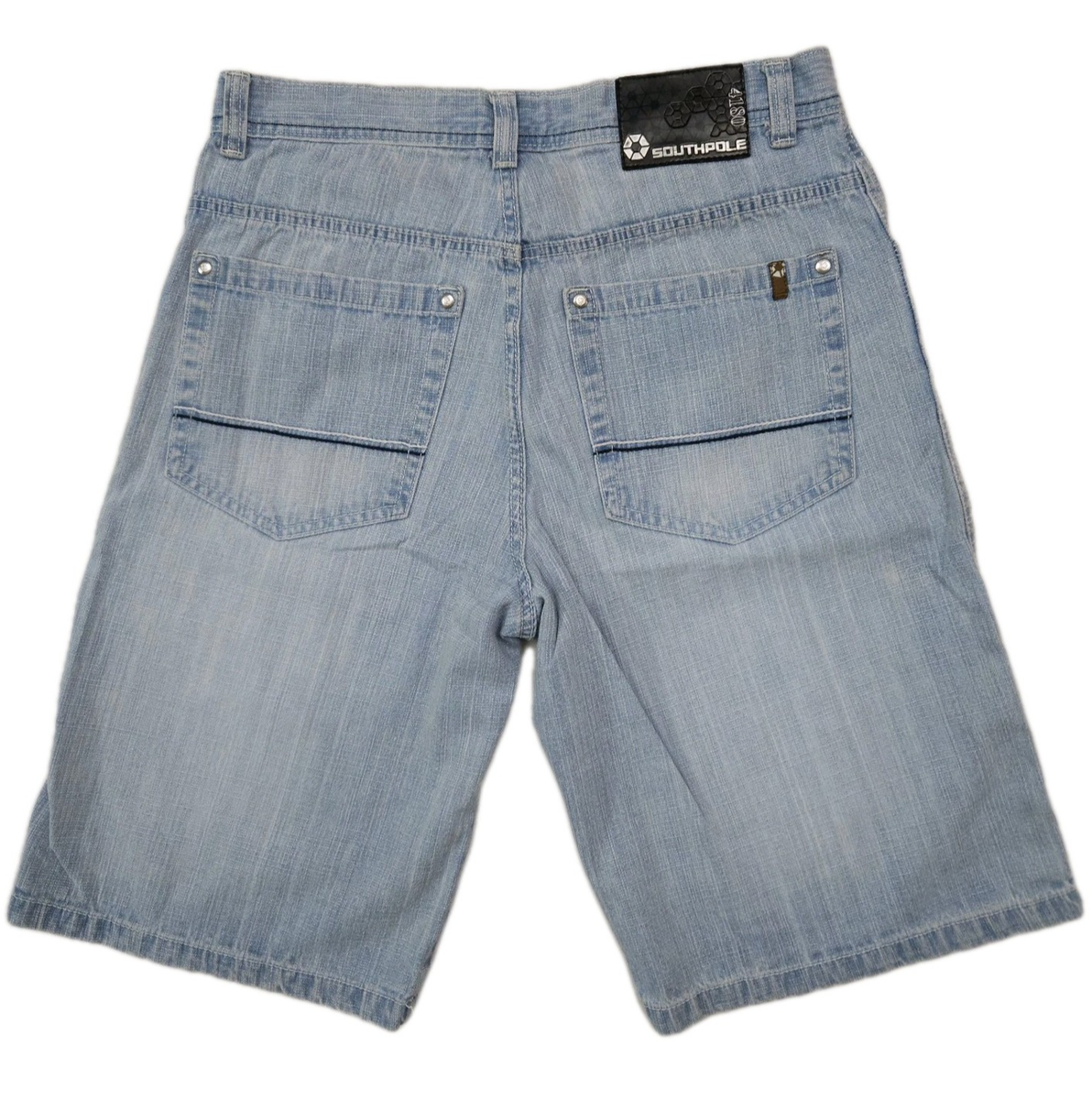 Southpole Denim Shorts Men's 34 Light Wash Baggy Y2K Jorts Skater Southpole Denim Shorts Men's 34 Light Wash Baggy Y2K Jorts Skater