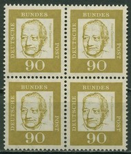 Bund 1961 Bedeutende Deutsche 360 y 4er-Block postfrisch