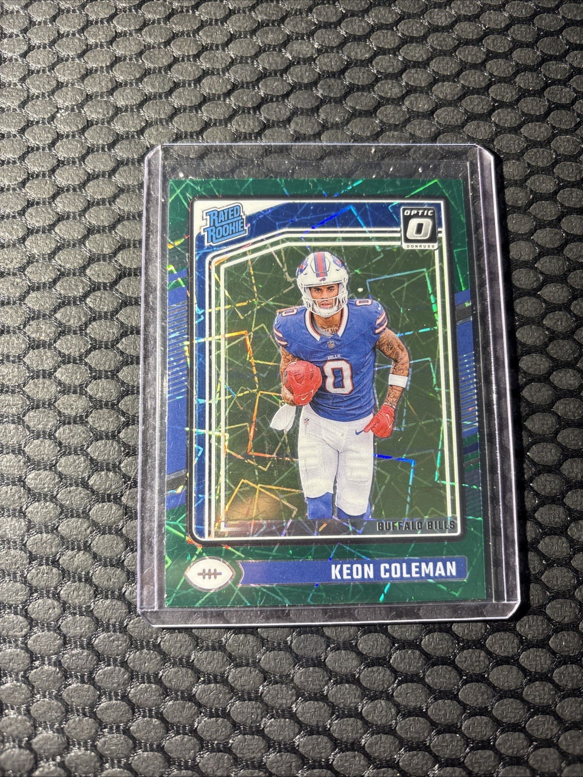 2024 Panini Donruss Optic - Rated Rookie Keon Coleman #263 Green Velocity Prizm