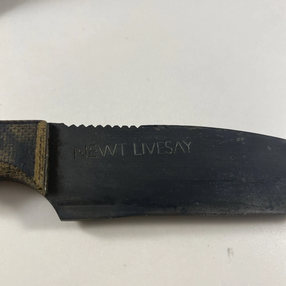 Newt Livesay Prototype Test Run U.S. Marshall Style Fixed Blade Knife & Sheath - Image 2 of 4