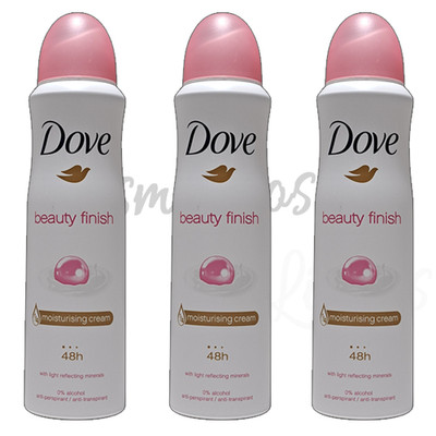 3 Pcs Dove Beauty Finish Antiperspirant Deodorant Spray 150ml 48h for Women